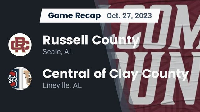 Watch this highlight video of the Russell County (Seale, AL) football team in its game Recap: Russell County  vs. Central  of Clay County 2023 on Oct 27, 2023
