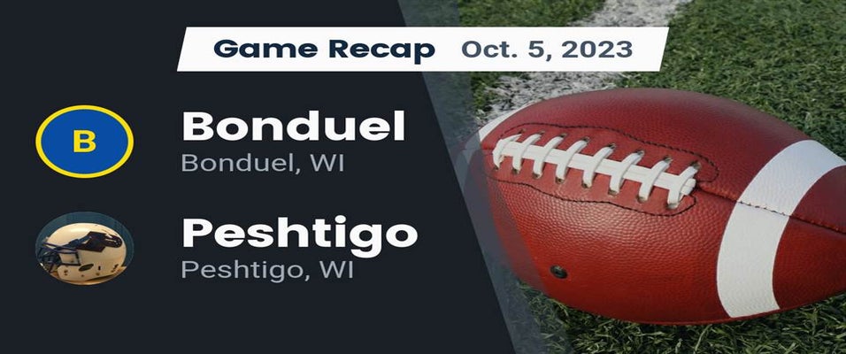Bonduel vs Peshtigo Football 10/5/2023