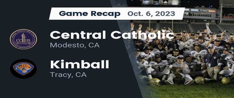 Kimball vs Central Catholic Football 10/6/2023