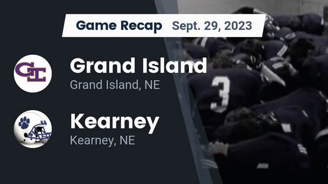 Watch this highlight video of the Grand Island (NE) football team in its game Recap: Grand Island  vs. Kearney  2023 on Sep 29, 2023