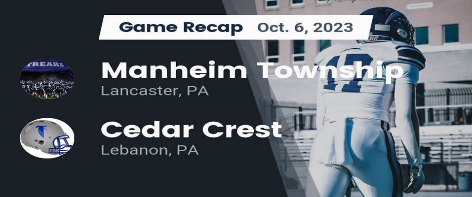 Cedar Crest vs Manheim Township Football 10/6/2023