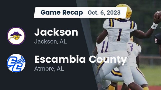 Watch this highlight video of the Jackson (AL) football team in its game Recap: Jackson  vs. Escambia County  2023 on Oct 6, 2023