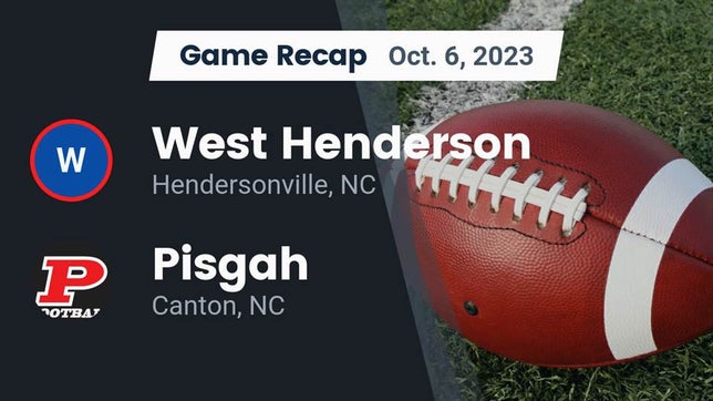 Watch this highlight video of the West Henderson (Hendersonville, NC) football team in its game Recap: West Henderson  vs. Pisgah  2023 on Oct 6, 2023