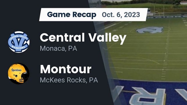 Watch this highlight video of the Central Valley (Monaca, PA) football team in its game Recap: Central Valley  vs. Montour  2023 on Oct 6, 2023