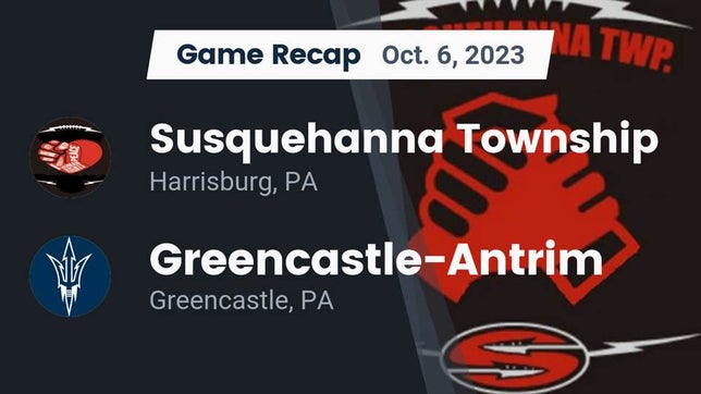 Watch this highlight video of the Susquehanna Township (Harrisburg, PA) football team in its game Recap: Susquehanna Township  vs. Greencastle-Antrim  2023 on Oct 6, 2023