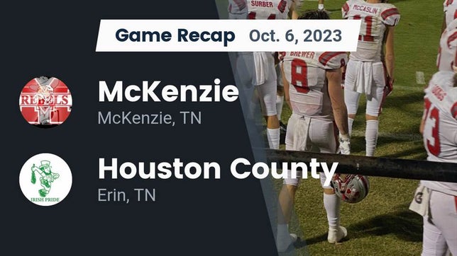 Watch this highlight video of the McKenzie (TN) football team in its game Recap: McKenzie  vs. Houston County  2023 on Oct 6, 2023