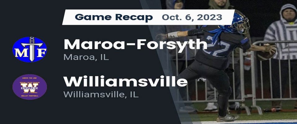 Williamsville vs MaroaForsyth Football 10/6/2023