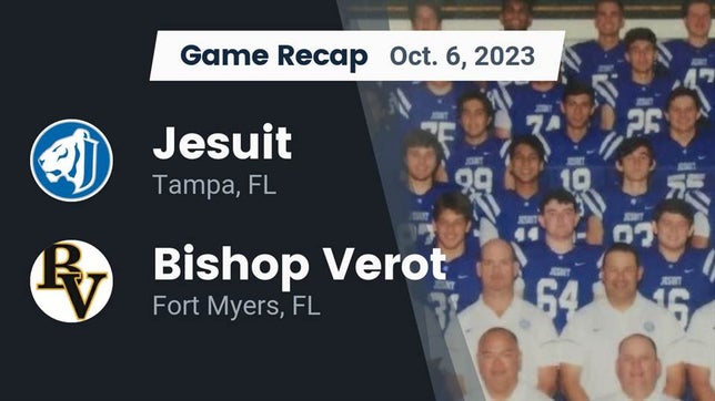 Watch this highlight video of the Jesuit (Tampa, FL) football team in its game Recap: Jesuit  vs. Bishop Verot  2023 on Oct 6, 2023