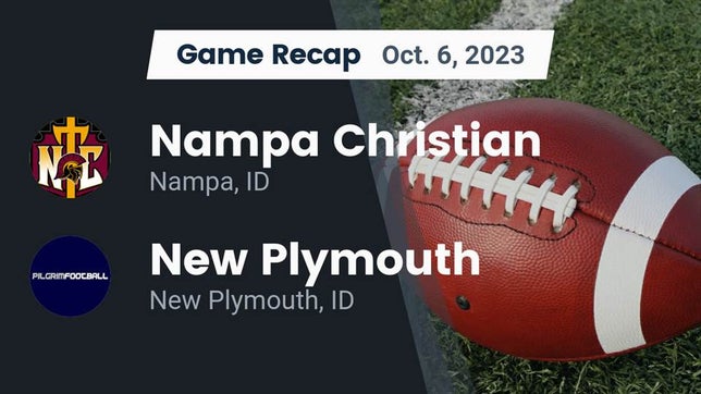 Watch this highlight video of the Nampa Christian (Nampa, ID) football team in its game Recap: Nampa Christian  vs. New Plymouth  2023 on Oct 6, 2023