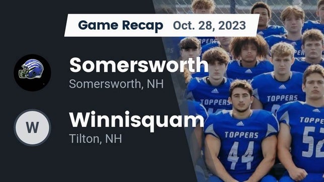 Watch this highlight video of the Somersworth (NH) football team in its game Recap: Somersworth  vs. Winnisquam  2023 on Oct 28, 2023