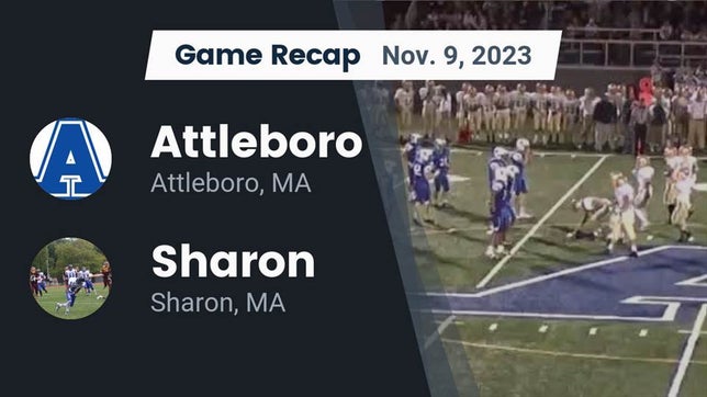 Watch this highlight video of the Attleboro (MA) football team in its game Recap: Attleboro  vs. Sharon  2023 on Nov 9, 2023