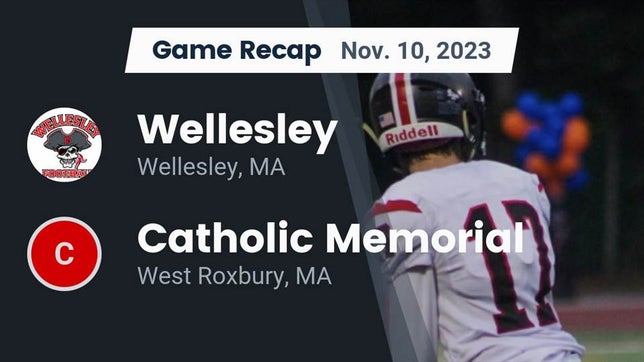 Watch this highlight video of the Wellesley (MA) football team in its game Recap: Wellesley  vs. Catholic Memorial  2023 on Nov 10, 2023