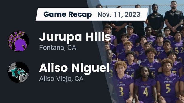Watch this highlight video of the Jurupa Hills (Fontana, CA) football team in its game Recap: Jurupa Hills  vs. Aliso Niguel  2023 on Nov 10, 2023