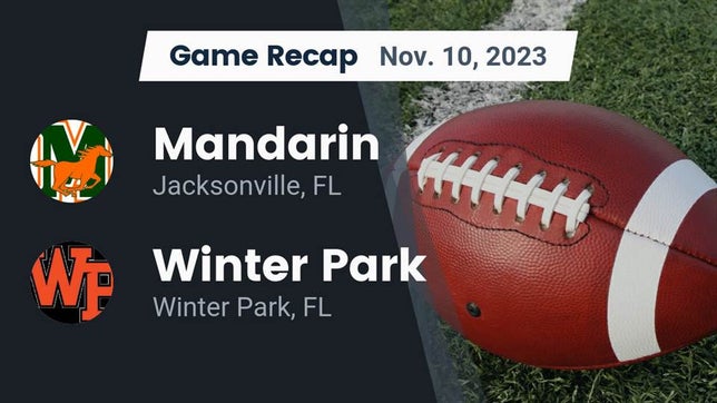 Watch this highlight video of the Mandarin (Jacksonville, FL) football team in its game Recap: Mandarin  vs. Winter Park  2023 on Nov 10, 2023
