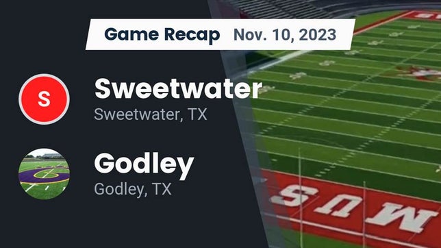 Watch this highlight video of the Sweetwater (TX) football team in its game Recap: Sweetwater  vs. Godley  2023 on Nov 10, 2023