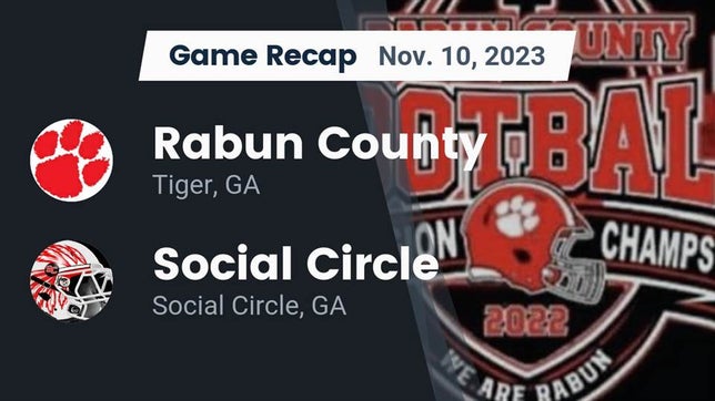 Watch this highlight video of the Rabun County (Tiger, GA) football team in its game Recap: Rabun County  vs. Social Circle  2023 on Nov 10, 2023