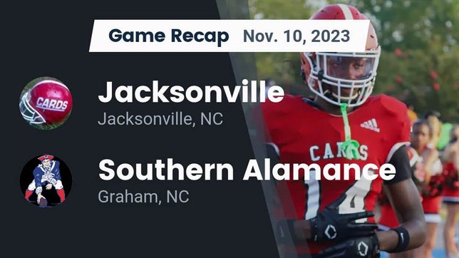 Watch this highlight video of the Jacksonville (NC) football team in its game Recap: Jacksonville  vs. Southern Alamance  2023 on Nov 10, 2023