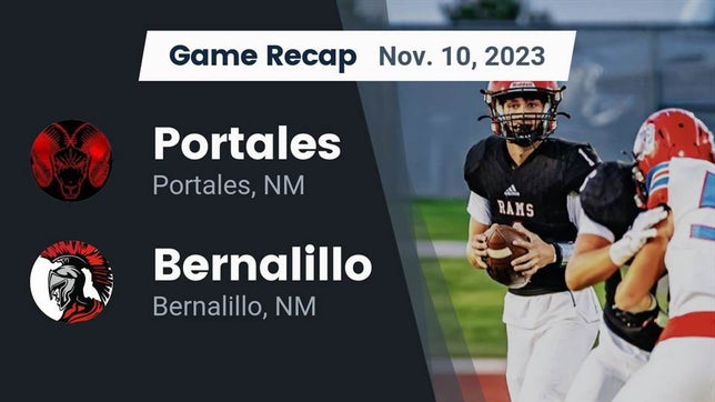Watch this highlight video of the Portales (NM) football team in its game Recap: Portales  vs. Bernalillo  2023 on Nov 10, 2023