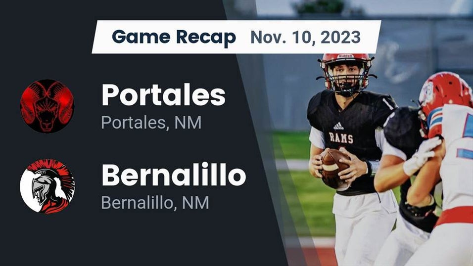 Bernalillo vs Portales Football 11/10/2023