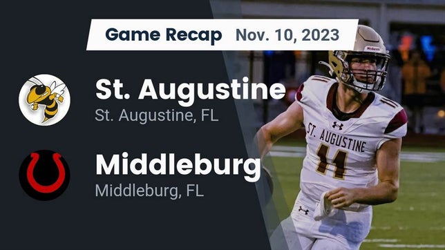 Watch this highlight video of the St. Augustine (FL) football team in its game Recap: St. Augustine  vs. Middleburg  2023 on Nov 10, 2023