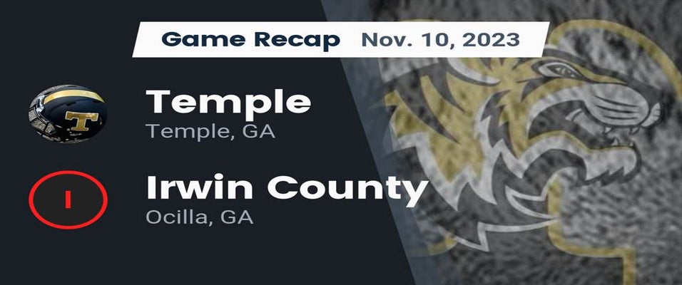 Temple vs Irwin County Football 11/10/2023