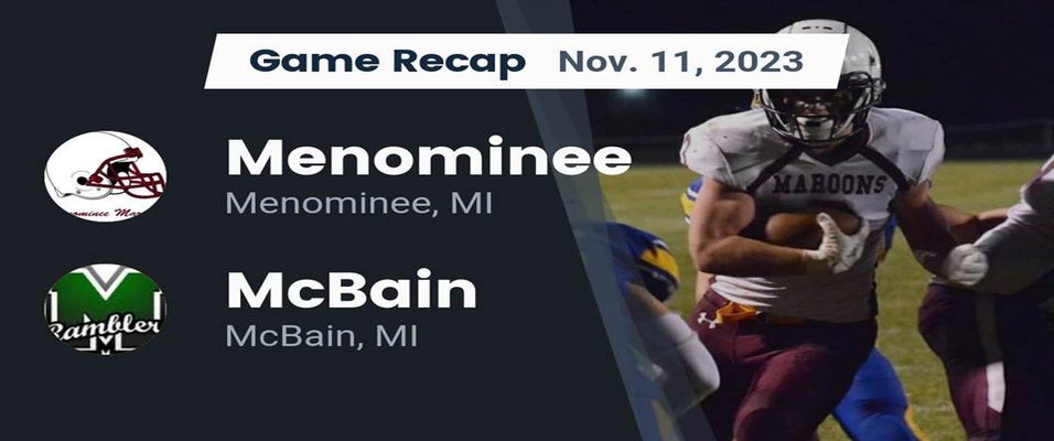 McBain vs Menominee Football 11/11/2023