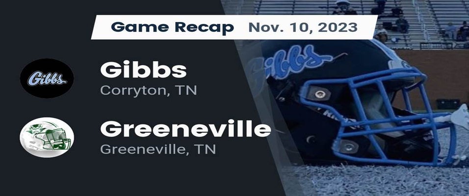 Gibbs vs Greeneville Football 11/10/2023