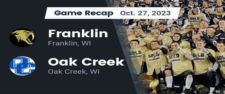 Franklin vs Oak Creek Football 10/27/2023