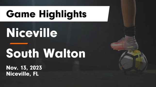 Watch this highlight video of the Niceville (FL) girls soccer team in its game Niceville  vs South Walton  Game Highlights - Nov. 13, 2023 on Nov 13, 2023