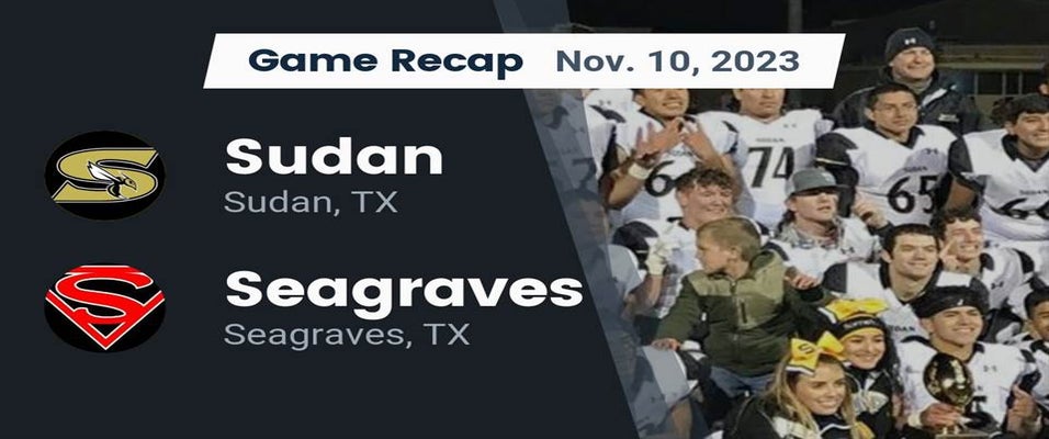 Seagraves vs Sudan Football 11/9/2023