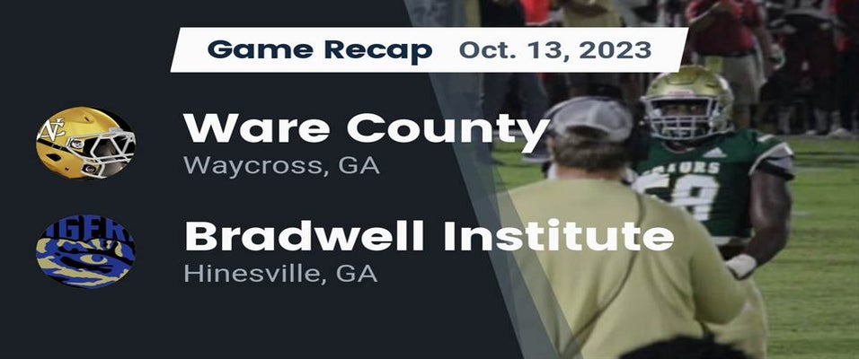 Bradwell Institute vs Ware County | Football | 10/13/2023