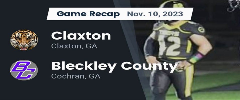Claxton vs Bleckley County Football 11/10/2023