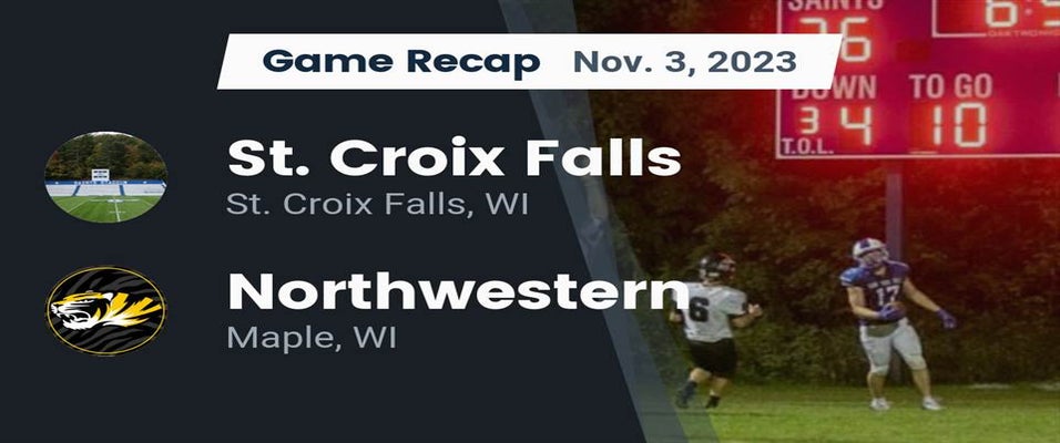 St. Croix Falls vs Northwestern | Football | 11/3/2023