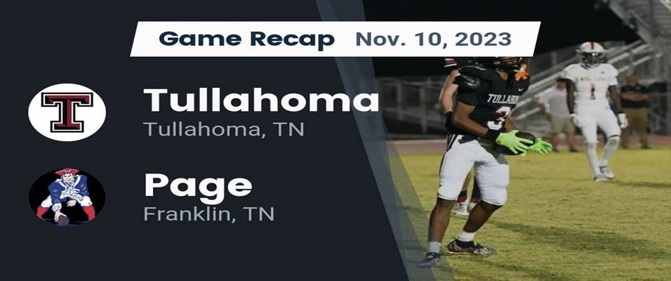 Tullahoma vs Page Football 11/10/2023