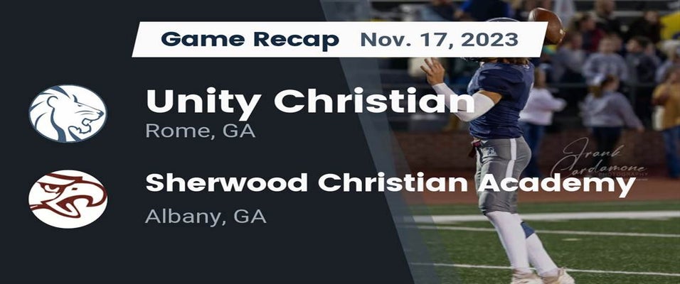 Unity Christian vs Sherwood Christian Academy Football 11/17/2023