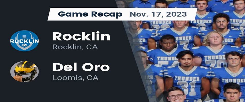 Del Oro vs Rocklin Football 11/17/2023