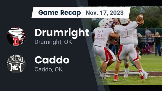 Watch this highlight video of the Drumright (OK) football team in its game Recap: Drumright  vs. Caddo  2023 on Nov 17, 2023