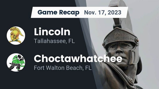 Watch this highlight video of the Lincoln (Tallahassee, FL) football team in its game Recap: Lincoln  vs. Choctawhatchee  2023 on Nov 17, 2023