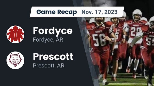 Watch this highlight video of the Fordyce (AR) football team in its game Recap: Fordyce  vs. Prescott  2023 on Nov 17, 2023