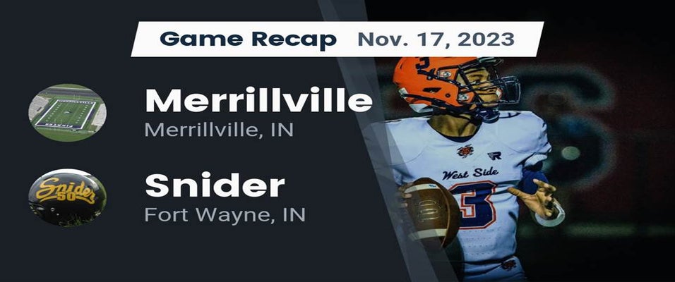 Merrillville vs Fort Wayne Snider Football 11/17/2023