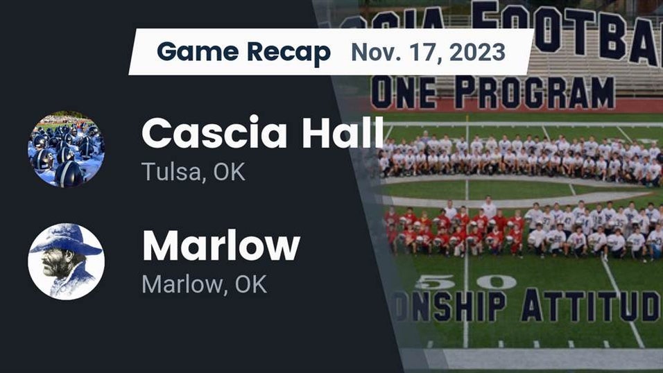Marlow vs Cascia Hall Football 11/17/2023