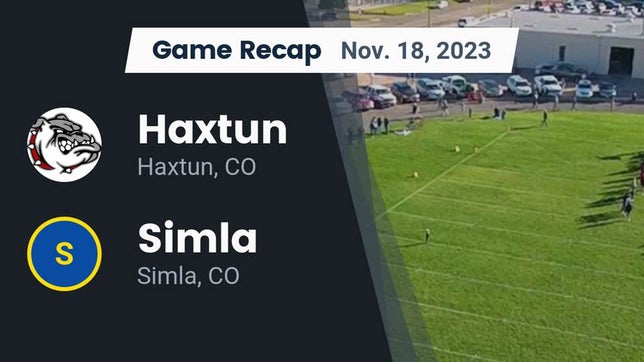 Watch this highlight video of the Haxtun (CO) football team in its game Recap: Haxtun  vs. Simla  2023 on Nov 18, 2023