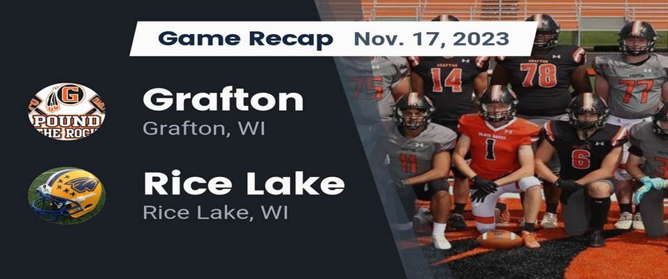 Grafton vs Rice Lake Football 11/17/2023