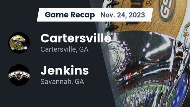 Watch this highlight video of the Cartersville (GA) football team in its game Recap: Cartersville  vs. Jenkins  2023 on Nov 24, 2023