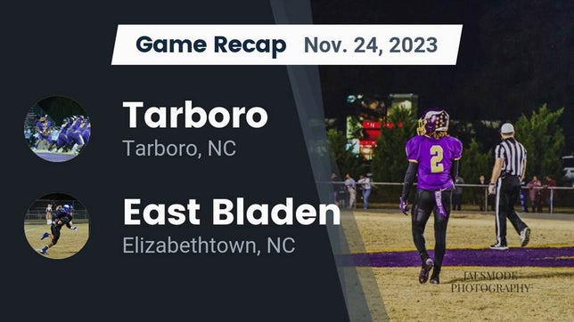 Watch this highlight video of the Tarboro (NC) football team in its game Recap: Tarboro  vs. East Bladen  2023 on Nov 24, 2023