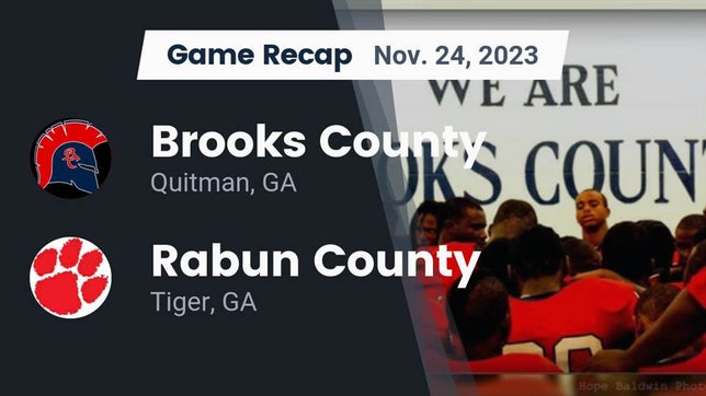 Watch this highlight video of the Brooks County (Quitman, GA) football team in its game Recap: Brooks County  vs. Rabun County  2023 on Nov 24, 2023
