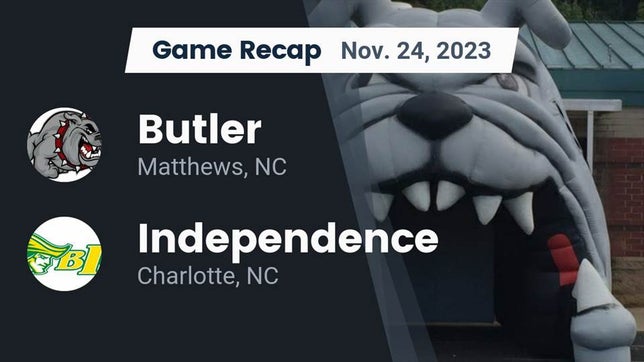 Watch this highlight video of the Butler (Matthews, NC) football team in its game Recap: Butler  vs. Independence  2023 on Nov 24, 2023