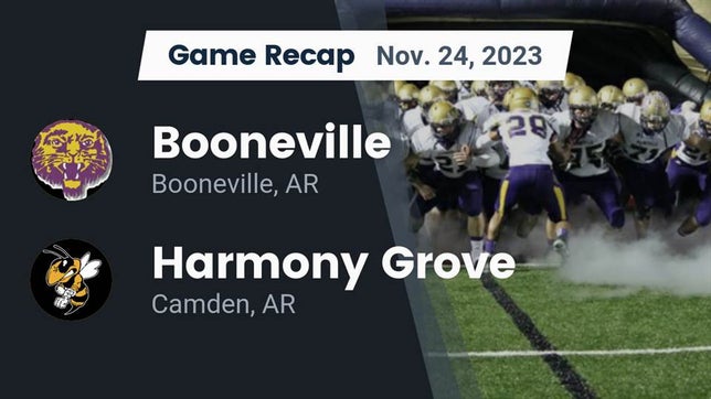 Watch this highlight video of the Booneville (AR) football team in its game Recap: Booneville  vs. Harmony Grove  2023 on Nov 24, 2023