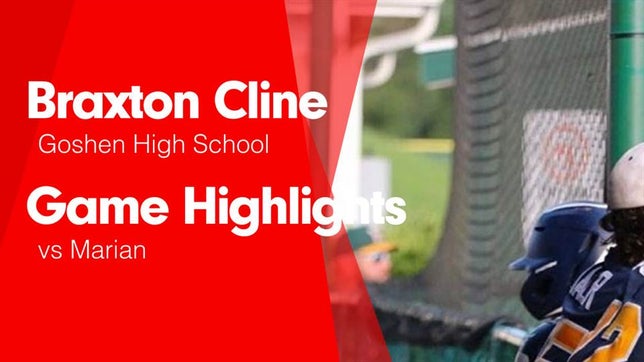 Watch this highlight video of Braxton Cline