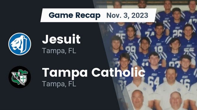 Watch this highlight video of the Jesuit (Tampa, FL) football team in its game Recap: Jesuit  vs. Tampa Catholic  2023 on Nov 3, 2023